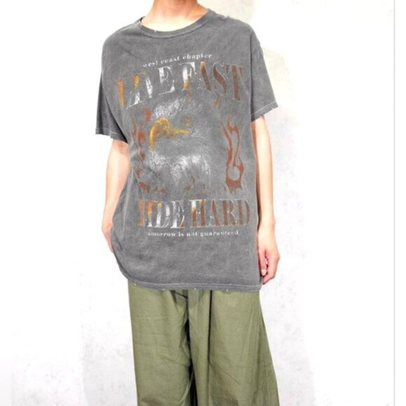 PacSun Tops - Pacsun L.A. Vintage Style 90s Grunge Distressed East Coast Biker Style Tee L